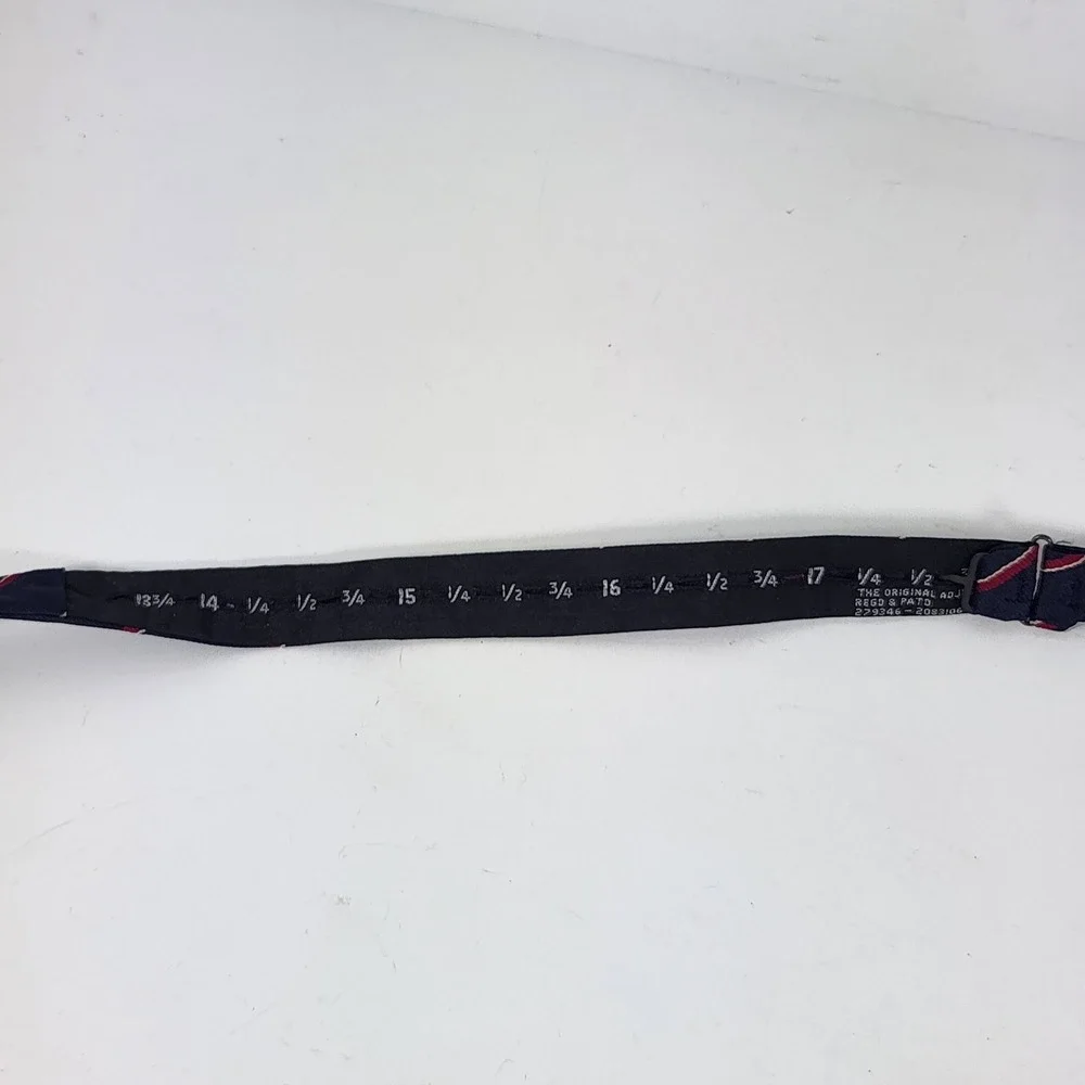 Polo Ralph Lauren Mens Silk Bow Tie Navy Red White Repp Stripe Self Tie USA Made